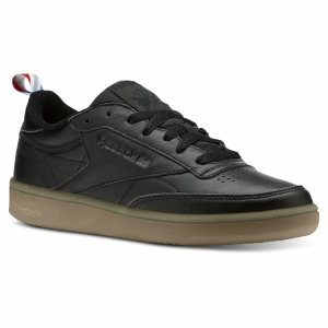 Adidasy Damskie Reebok Club C 85 Czarne/Białe PL 17XHWDA